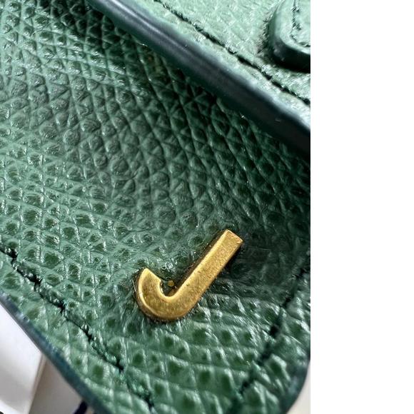 🎉HP!🥳 Le Petit Chiquito Micro Dark Green Logo Blogger Necklace Purse D891 - Picture 8 of 12